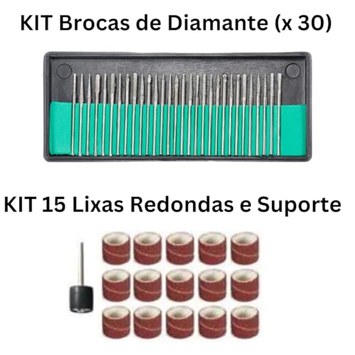 Mini Torno Mecânico 110-240v 12v Portátil - Kit Completo
