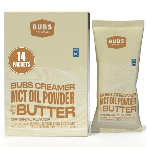BUBS Naturals Halo MCT Oil Powder, 10g Travel Packets Functional