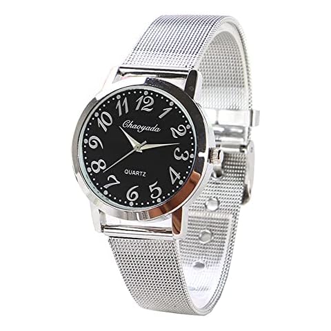 Nextstart Women Ladies Luxury Quartz Watches Female Wristwatches Thin Mesh Stainless Steel Bracelet Cover