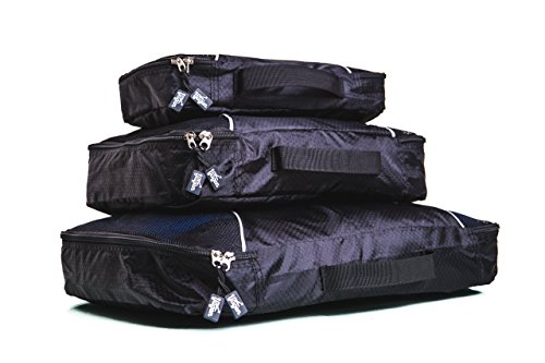 Yugen Packing Cubes 3-Piece Luggage Travel Accessories 210D Rip-Stop Honeycomb Nylon Easy-View Mesh