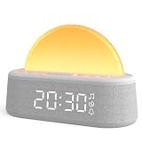 ARUQO Lichtwecker mit Sonnenaufgang und 7 Wecktönen 30 sanfte Klänge ...