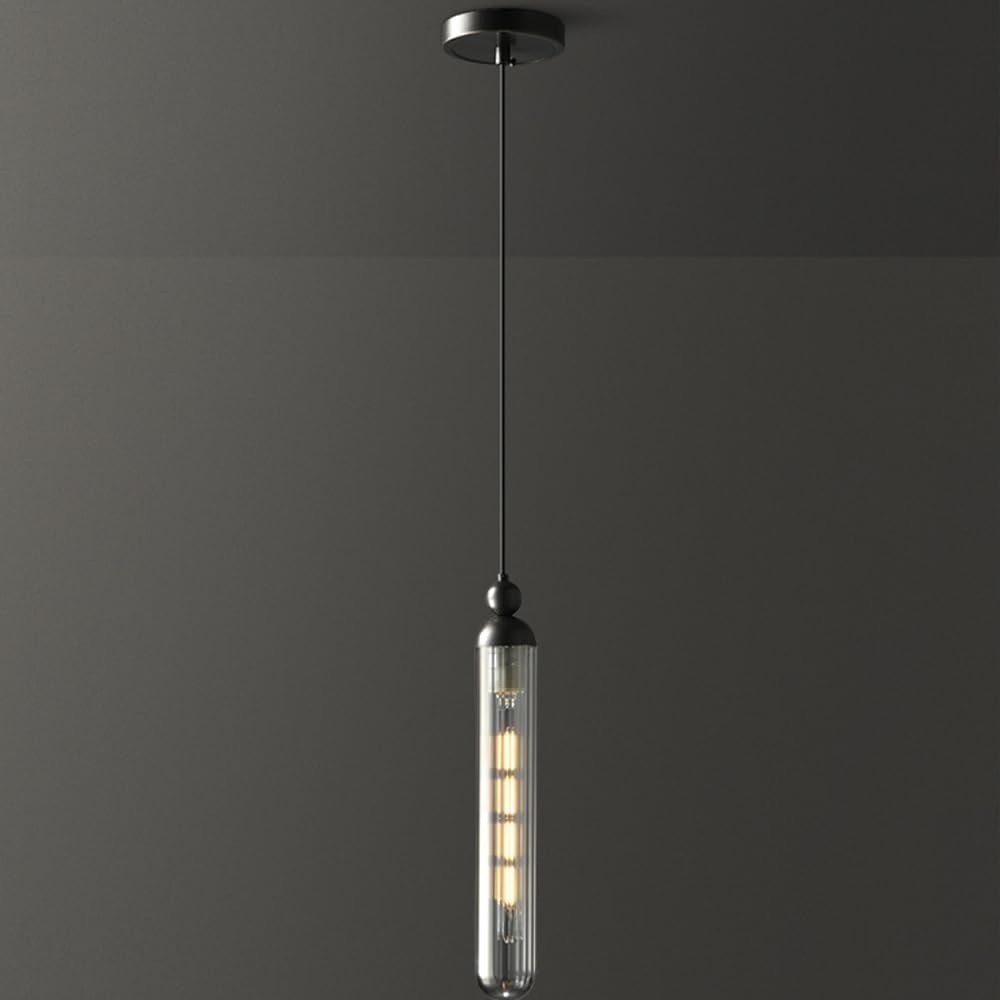Lampe suspendue design moderne en verre transparent pour chambre à coucher - 5