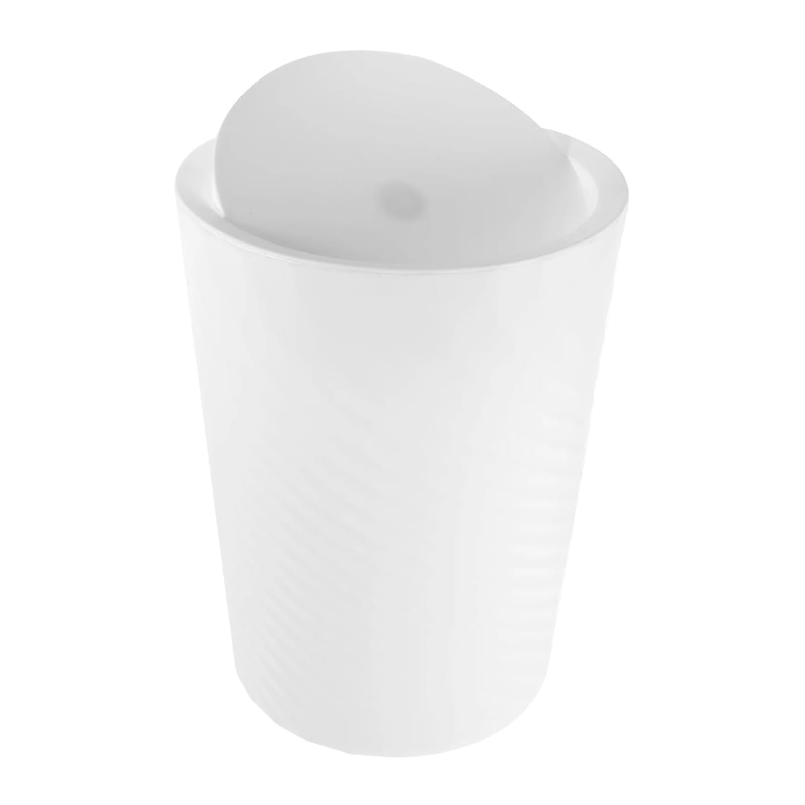 Botes de basura Bote de basura roscado de 10l, cubo de plástico con tapa, gran capacidad, cinturón de cocina, anillo de presión, papelera for oficina, hogar y sala de estar Aire libre y hogar(Blanc)