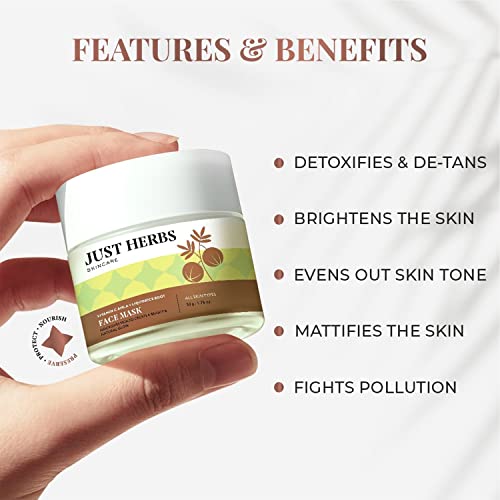 Image of Just Herbs 8 In 1 Root Nourishing Amla Neem Hair Fall Control Shampoo 200 Ml & Just Herbs Ayurvedic Vitamin C Face Pack & Mask- 50 gm