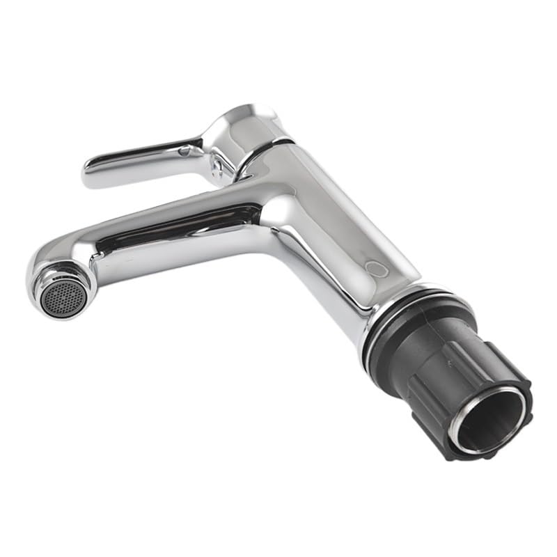 Grifo de cobre para lavabo con acabado resistente de un solo orificio 5
