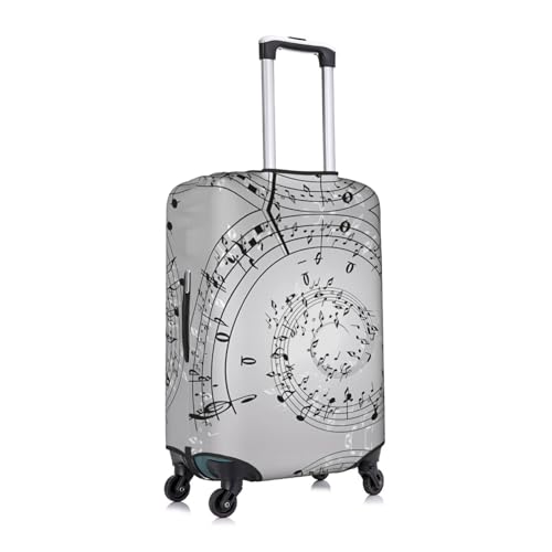 X-Large Elastic Luggage Set Covers â€“ Zipper Protector Suitcase Covers â€“ Lightweight For Business Trips and Travel Music Note Wall3