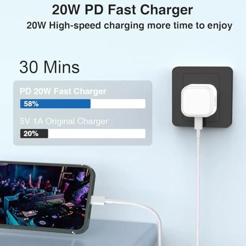 Image of 2 Pack 20W USB C Charger with 2m USB C to Lightning Cable