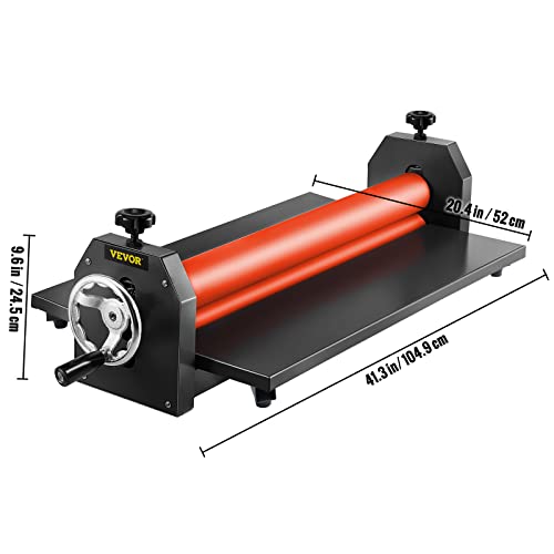 VEVOR Kaltlaminator 1000 mm manueller klapptischer Fotofilm-Rollenlaminator aus dickem Eisenmetall mit Weichgummirollen, vier rutschfesten einstellbaren Gummifüßen für Foto-, Werbe Kopierbetriebe
