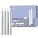 Light In the Dark White Taper Candles, Dripless Candles - 6 inch Tall, 3/4 inch Thick - 5 hour Clean Burning, Set of 80