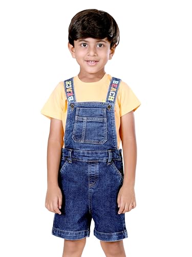 Image of KiddoPanti Boys Denim Dungaree Shorts