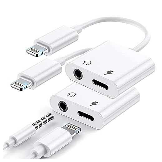 [Apple MFi Certified] iPhone Headphones Adapter, 2 Pack Lightning to 3.5mm Headphone/Earphone Aux Audio + Charge Jack Adapter Dongle Splitter Compatible with iPhone 14 13 12 11 XS XR X 8 7 6 iPad