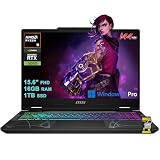 msi Cyborg 15 Gaming AI Laptop 15.6" FHD IPS 144Hz AMD 8-core Ryzen 9 270 (>i9-12950HX) 16GB RAM 1TB SSD GeForce RTX 5060 GDDR7 (Up to 572 AI Tops) RGB Backlit Type-C Win11Pro ICP Hub