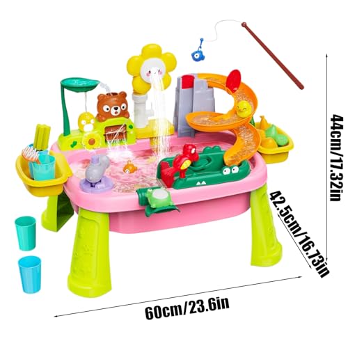 Jouets sensoriels pour bébé avec cette table d'activités aquatiques extérieur