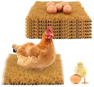 6 Pack Nesting Box Pads - Nesting Pads for Chicken Accessories, 12"x 12" Washable Reusable Chicken Nest Liners for Laying Eggs, Chicken Supplies (Yellow)