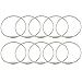 Produktbild com-four® 10x Outdoor Edelstahl Schlüsselring, Spiraldraht ca. 16 cm, Kabel Anhänger mit Messingschraube und verchromter Zylindermutter z.B. als Schlüsselanhänger (10 Stück)