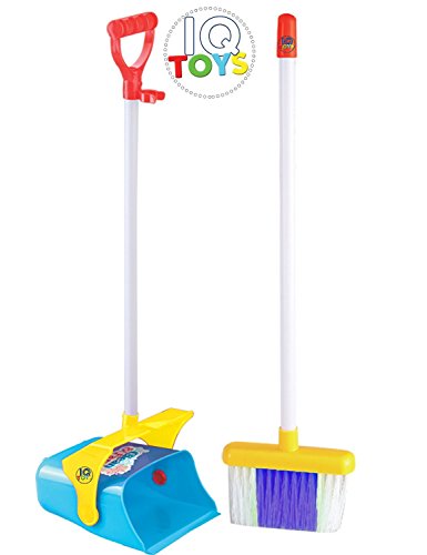 IQ Toys Mommy's Helper Extra Tall Broom and Standing dust pan
