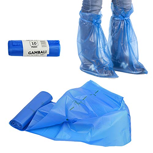 PZ 50 Gambali HDPE 41 X 64 + Laccio Colore Azzurro MONOUSO da Utilizzare in Diversi Ambienti