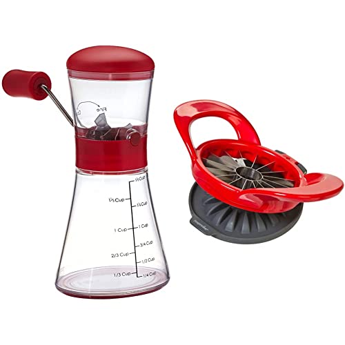 Prepworks by Progressive Nut Chopper with Non-Skid Base & PrepWorks by Progressive Dishwasher Safe 16-Slice Thin Apple Slicer and Corer with Attached Safety Cover