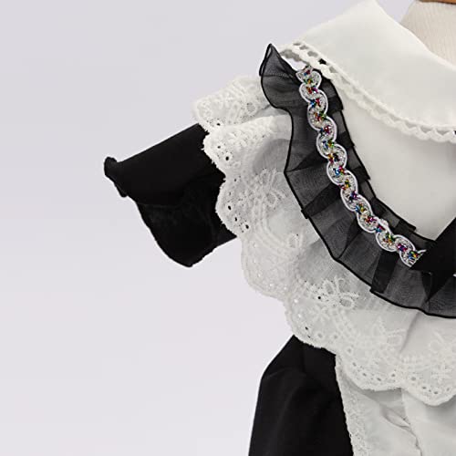 Apott Pet Maid Outfit Cat Princess Dresses Adorable Costume With Headwear For Cats Dogs Birthday Party Black M #TOP4