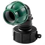 S60X6 IBC Adapter für effiziente Rohrverbindung über MDPE Winkelventile in verschiedenen Abmessungen (32mm)