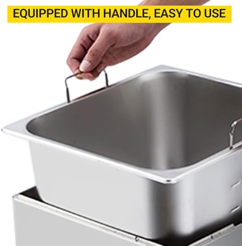 Electric Deep fryer Stainless Steel with Basket & Lid 2.0, Capacity 11L Countertop Fryers, for Home Kitchen and Restaurant Use with Large Thick Frying Basket and Lid, 1700 W, 110V