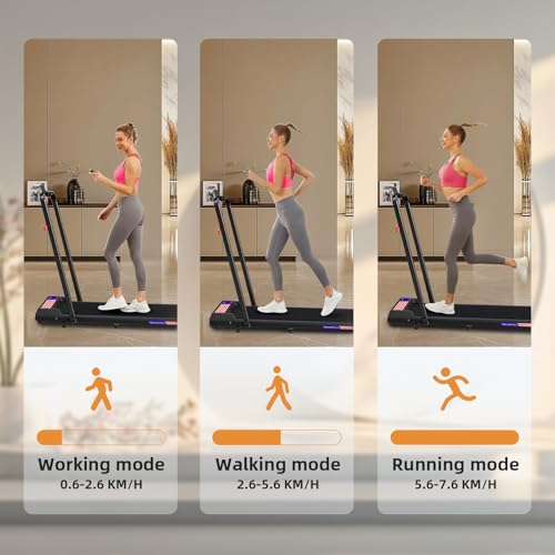 Image of NAYSAYE Walking Pad with Handle Bar, Walking Pad Treadmill with Incline, Walking Treadmills for Home with Screen, 2 in 1 Portable Under Desk Treadmill for Home, Remote Control, Smart App