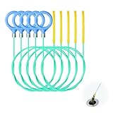 Ruvan Abflussreiniger Spirale, 5 Stück Abflussreiniger Spirale Lang 90 Cm, Anti-Bruch-Stahl Mit Nylonbeschichtung, Für Badewanne Abwasserkanäle Waschbecken (Grün)