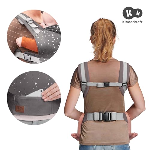 Variante de Kinderkraft mochilas portabebes NINO CONFETTI Gris