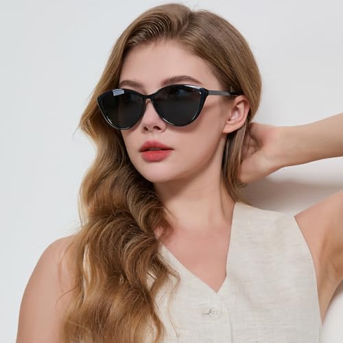 Oversized Cat Eye Polarized Sunglasses for Women, Trendy Sunnies UV400 Protection4