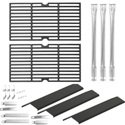 Grill Replacement Parts for Oklahoma Joe's Longhorn Combo Charcoal/Gas Smoker Grill 3 Burner 15202029 16202046 18202083 14201767 Cooking Grates, Heat Tents, Burners Parts for Oklahoma Joes Accessories