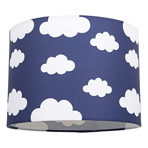 Happy Homewares Navy Blue Cotton Lamp Shade Cover