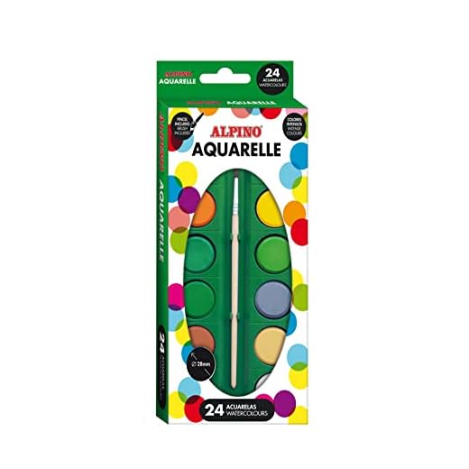 Alpino ESTUCHE DUO 24 ACUARELAS, multicolor, 0,25 Litros