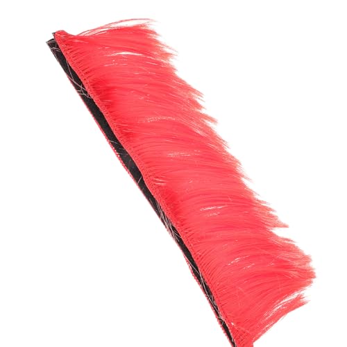 Cresta adhesiva roja para casco de moto en fibra PET resistente