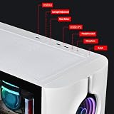 Obudowa Komputera Mid-Tower M-ATX/ITX, Pionowy Uchwyt GPU, Obudowa Do Komputera Stacjonarnego Do Gier, Panel Ze Szkła Hartowanego, Tryb RGB(Black)