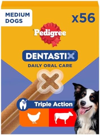 Pedigree Dentastix Dental Snack for Oral Hygiene for Medium Dogs ...