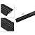 uxcell Door Bottom Sweep H-Shape Aluminum Alloy Base with 0.8-inch Black Nylon Brush 39-inch x 1.6-inch