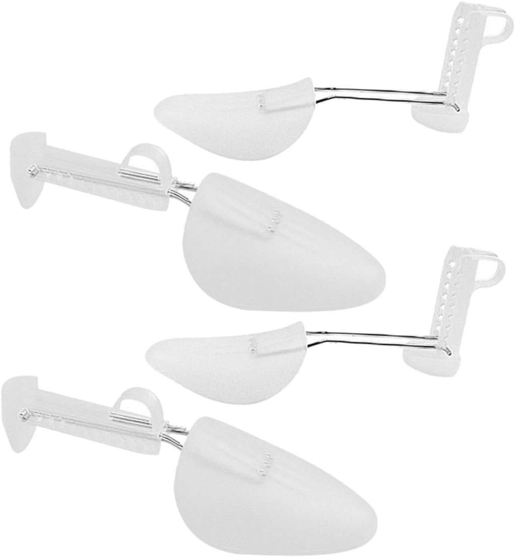2 Pairs Adjustable Plastic Shoe Trees Men Boot Trees Shoe Shape Support Crease Protector Sneaker Stretcher for Leather