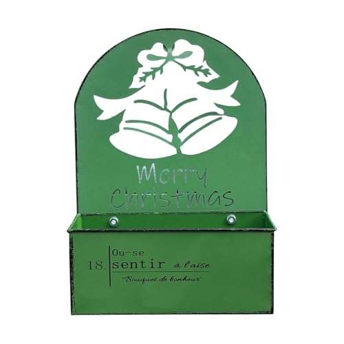 MagiDeal Maceta de Pared, decoración navideña, decoración de jardín, Festiva, rústica, de Hierro, para Interior y Exterior, Bell Hollow Green