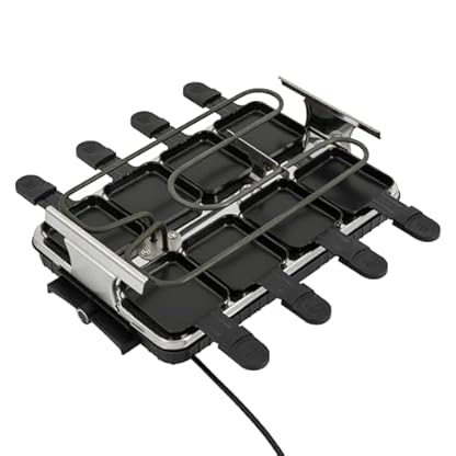 2-etagen Elektrischer Griller 1300W, BBQ Tischgrill mit 8 Kleine Backbleche, Höchste Temperatur 230°C, Tragbarer Elektrogrill, ideal für Balkon & Küche – Bild 6