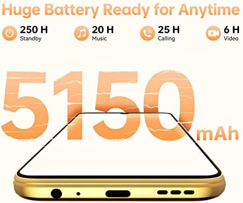 OUKITEL C33 Mobile phones, 15GB+256GB (Expandable 2TB) Phone, Android 13, 50MP+5MP Camera, 6.8" HD+ Display, 5150mAh Battery&10W Quick Charge, 4G Dual SIM Smartphone, FaceID/Fingerprint/GPS/OTG