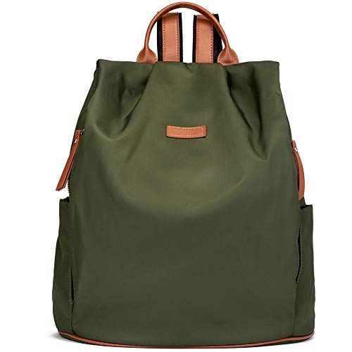 Backpack Purse Canvas Travel Small/Large Lightweight Fashion Ladies Backpacks for Women Army Green