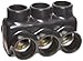 Morris Products 97673 Multi-Cable Connector, Insulated, Dual Entry, Black, 3 Ports, 750-250 Wire Range, 5/16" Allen Hex 3 Ports, 750-250 Wire Range, 5/16" Allen Hex