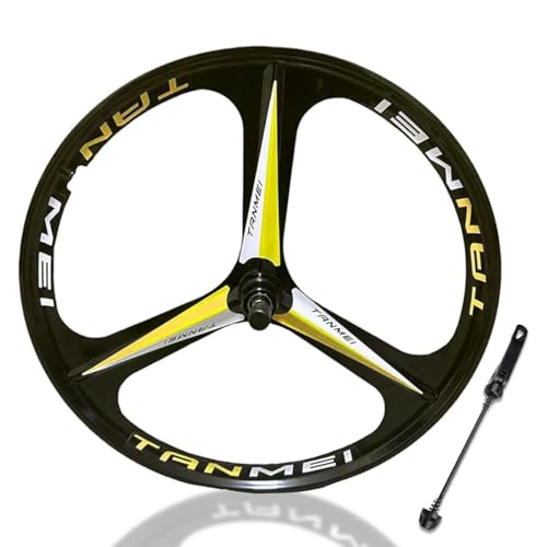 ZCXBHD 26" ܂肽ݎ]ԗp }OlVE BMX zC[Zbg 3{X|[N s[X\ ]ԃfBXNu[LΉ 100/135mm nu 6-9[^[(Blue- Yellow,Front)