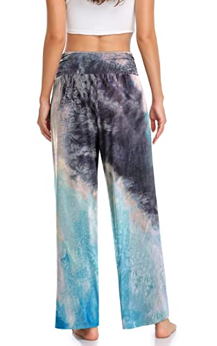 Image of TARSE Womens Wide Leg Pants Casual Loose Yoga Sweatpants Comfy Lounge Pajama Flowy Pants Pockets