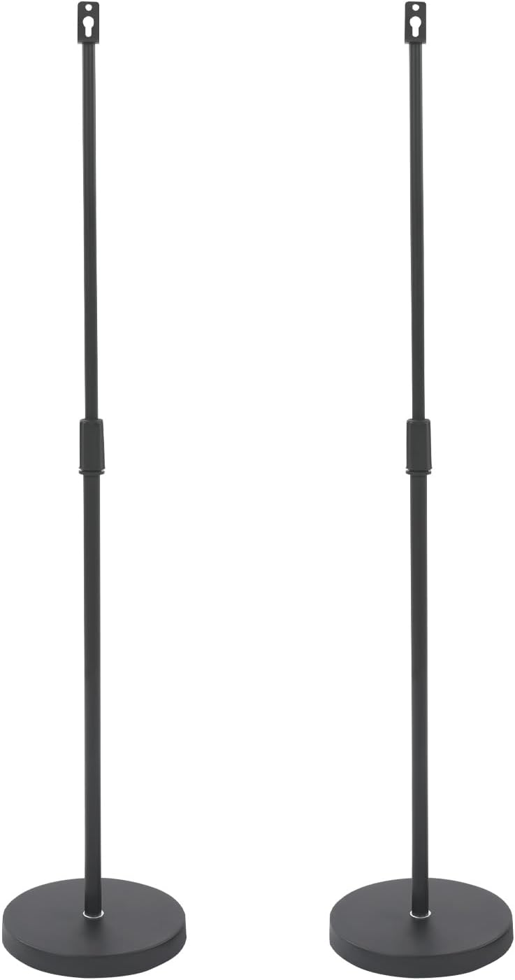 2 Pack 31.5-47.2in Height Adjustable Stability Speaker Stands, 11Lbs Load