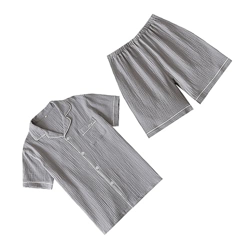 BESPORTBLE Conjunto De Pijamas De Verano Para Hombre Ropa De Noche De Corto Pijama De Manga Corta Xl