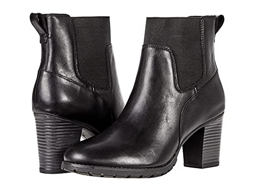Clarks Women's Verona Ease Fashion Boot, Black Leather, 9