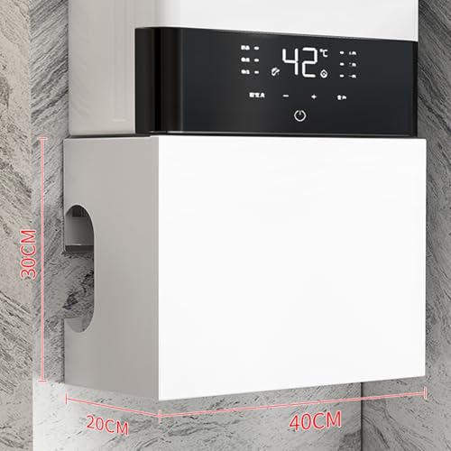 Piastra per Condotto Riscaldamento Acqua, per Ufficio Garage, Piastra di Blocco Decorativa per Condotto Gas, Pannello Organizzatore Multifunzionale con Asta per Appendere, Mensola Portaoggetti
