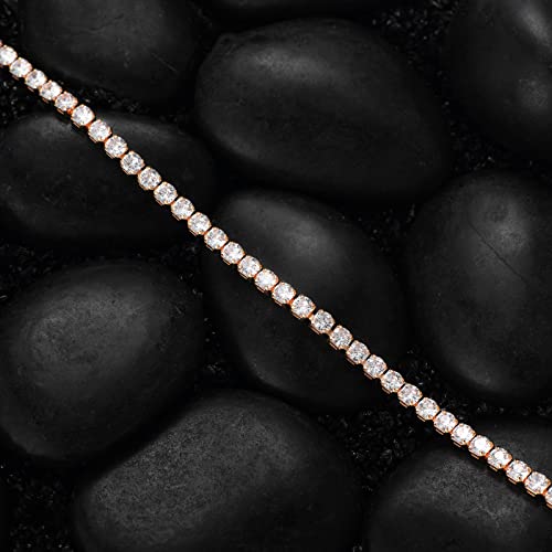 Mtmy Gold Tennis Chain Bracelet For Women,14K Gold Plated Cubic Zirconia Dainty Bracelet Jewelry Gift(Square) #TOP4