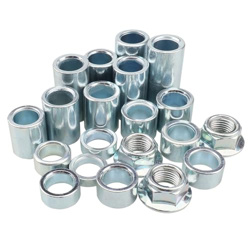 20pcs M12 Spacer Sleeve Bushings Industrial Steel for Motorcycle Pit Dirt Bike Moped ATV Mini Bike MX650 12mm Classic Axle